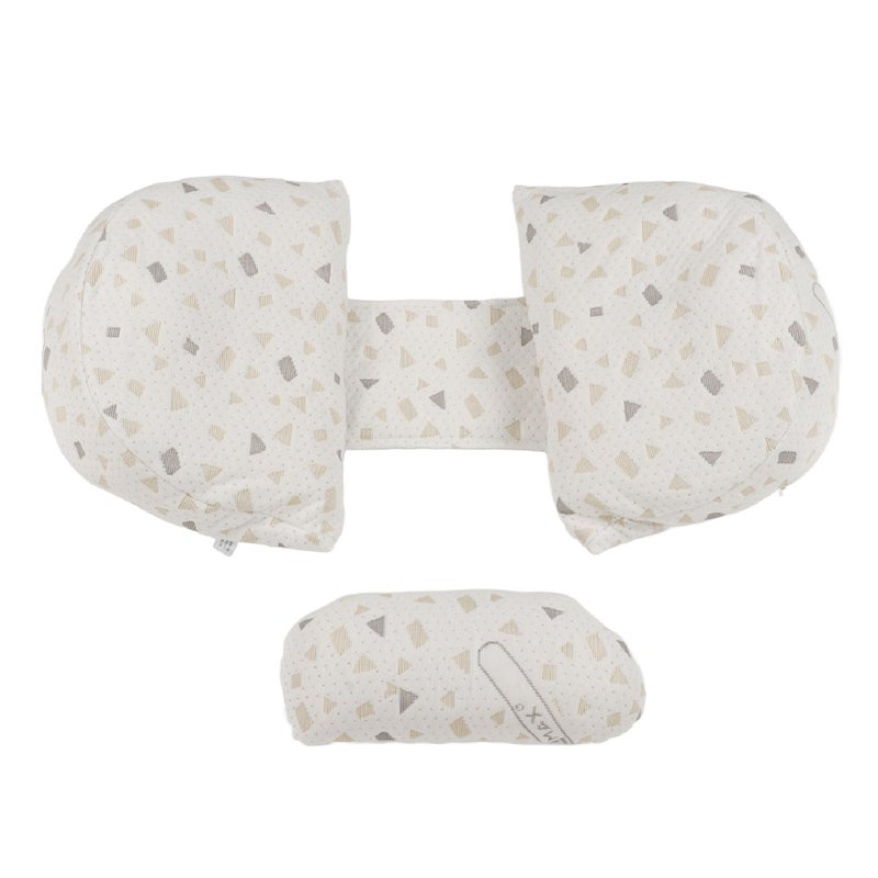 Side Pregnancy Sleep Pillows U Shaped Soft Support Floral Printed Ergonomic Maternity Wedge Pillow Gray - Image 2