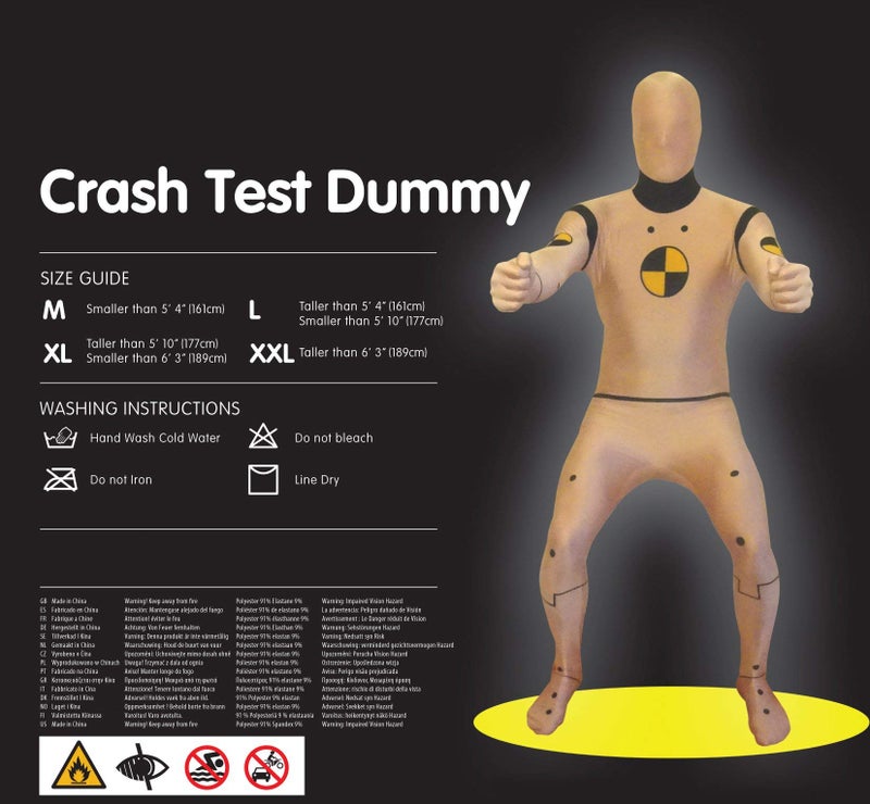 Morphsuits Men's Large MPCT-US, Crash Test Dummy - Image 3