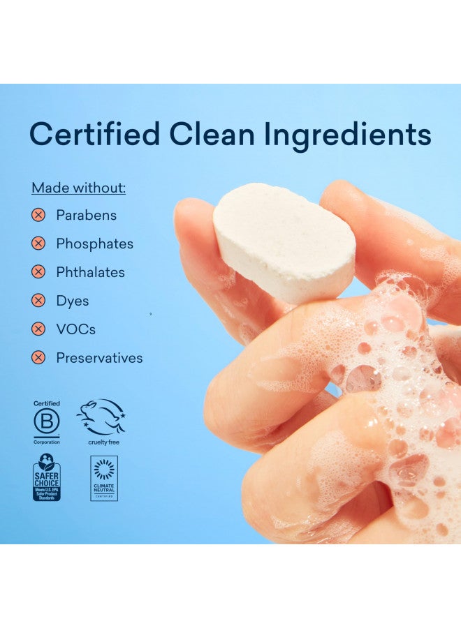 BLUELAND Dishwasher Detergent Tablet Refill 1 Pack - Plastic-Free & Eco Friendly Alternative to Liquid Pods or Sheets - Natural, Sustainable - 60 Washes