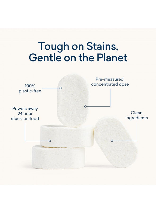 BLUELAND Dishwasher Detergent Tablet Refill 1 Pack - Plastic-Free & Eco Friendly Alternative to Liquid Pods or Sheets - Natural, Sustainable - 60 Washes
