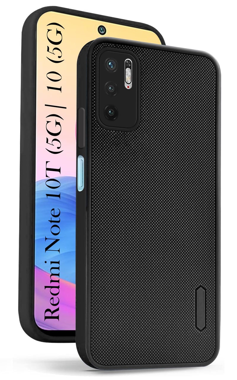 Jkobi Silicone Back Cover Case for Xiaomi Mi Redmi Note 10T 5G | Note 10 5G (Textured Grip Design | Camera Protection | Slim and Light Weight | Soft Touch and Feel | Black) - Image 1