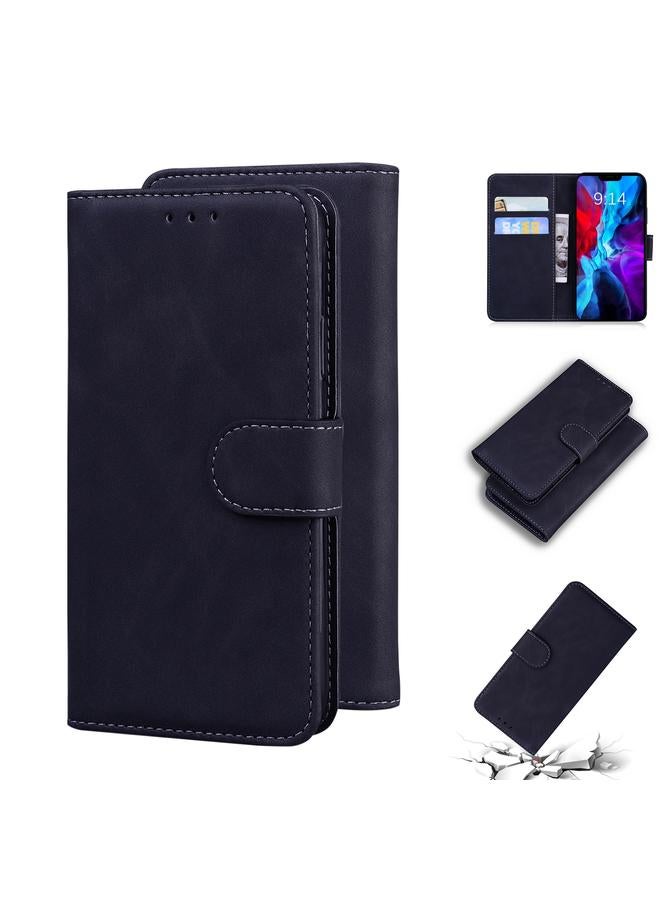 S-TOP Case For iPhone 12 Skin Feel Pure Color Flip Leather Phone Case - Image 1