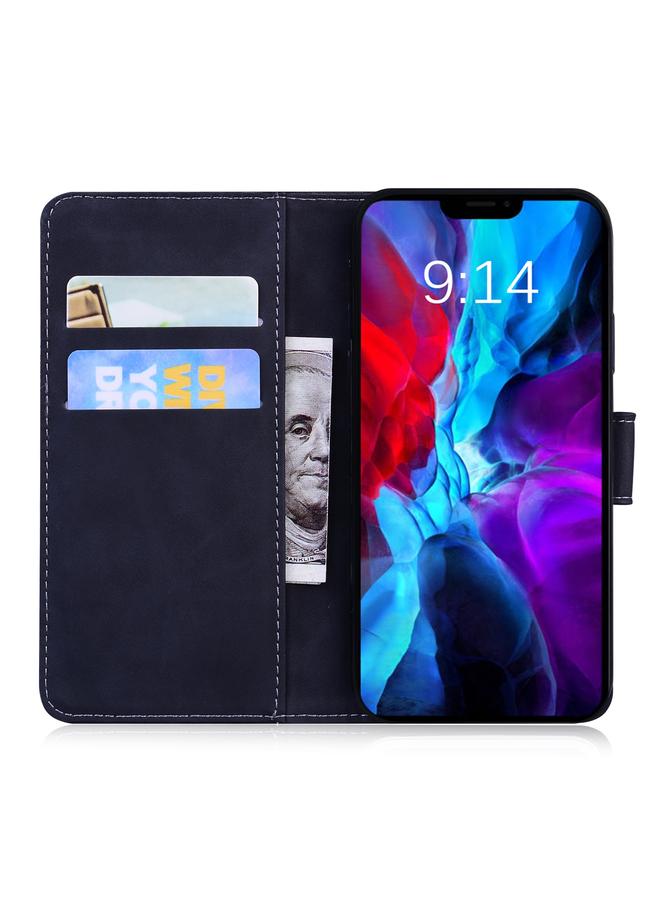 S-TOP Case For iPhone 12 Skin Feel Pure Color Flip Leather Phone Case - Image 4