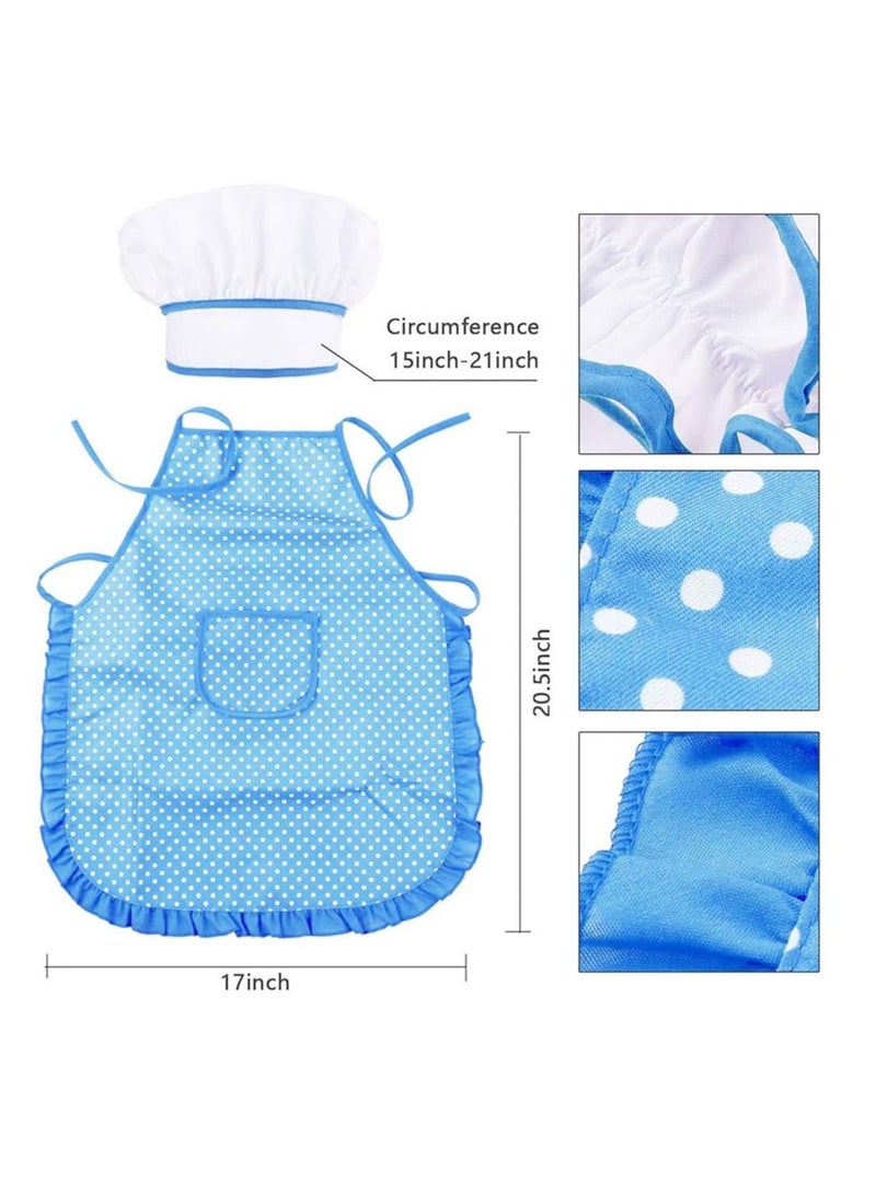 كابتن تيك Chef Set for Kids 11PCS Cooking Play kitchen Role and Baking Hat Mitt Utensil Toddler Dress Up Costume Career Boys Ages 3+ - Image 2