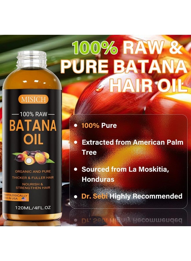 MISICH Dr Sebi Raw Batana Oil, 100% Natural Organic Hair Growth Oil for Men & Women, Sourced from Honduras, Pure, Unrefined, Enhances Thickness, Prevent Hair Loss 4.23 Oz - Image 2
