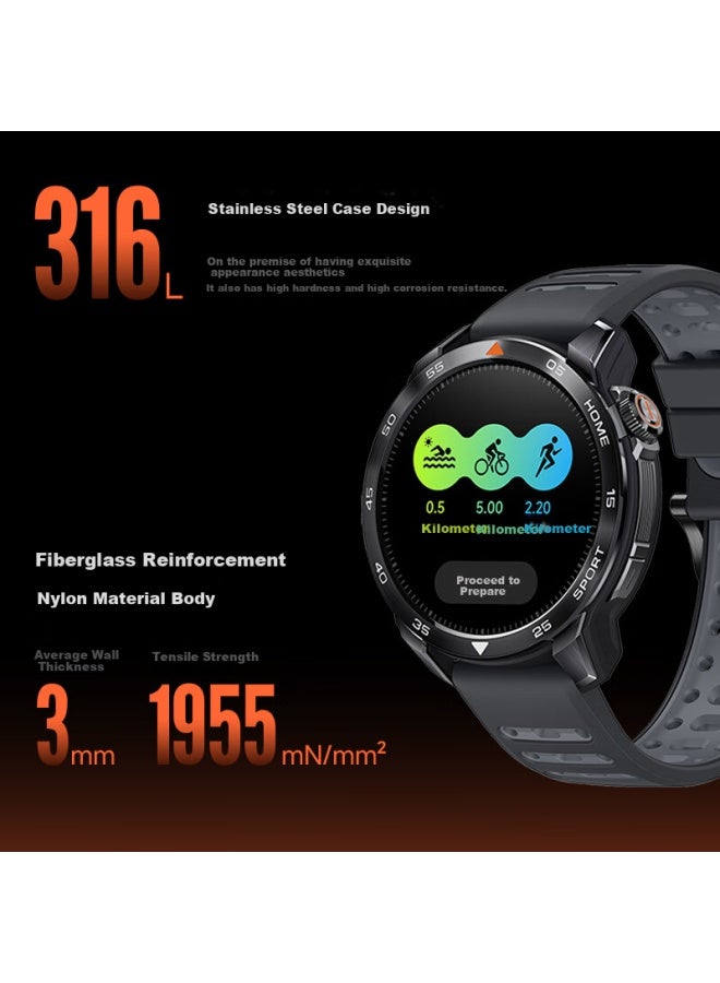 Mibro [subsidies] Tiernachenglai Gs Pro2 Iron Three Compeion Sports Watch Smart Outdoor Running Cycling Swimming Marathon Gps Pace Pro Black - Image 3