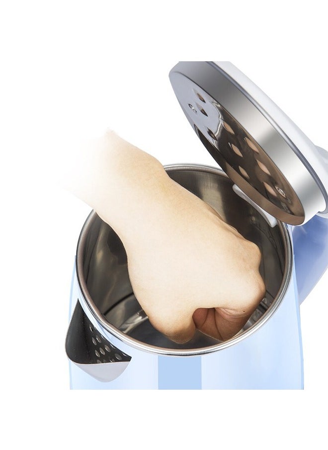 Stainless Steel Fast, Portable Electric Hot Water Kettle For Tea And Coffee, 2.2L Blue