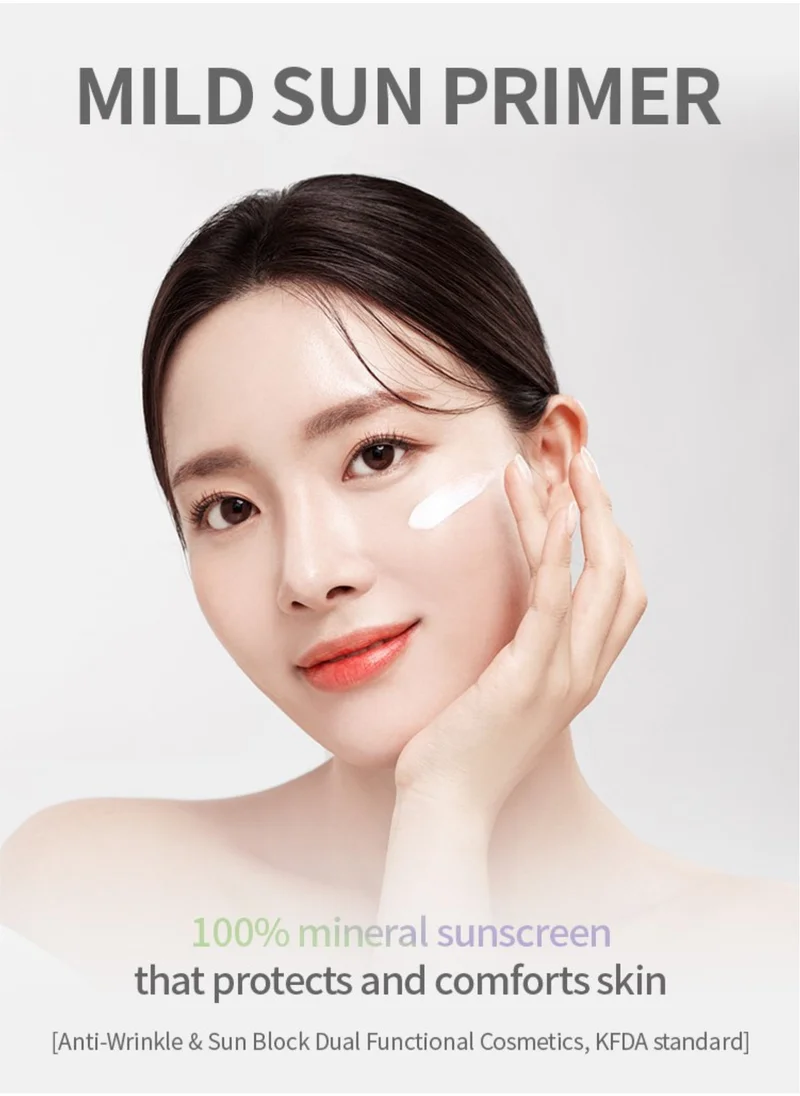 Terrazen Korean Hydrating Face Primer 30ml - Makeup & Skincare Corrector Base SPF40 Lavender Purple - Reduces Redness, for Sensitive Skin with Aloe