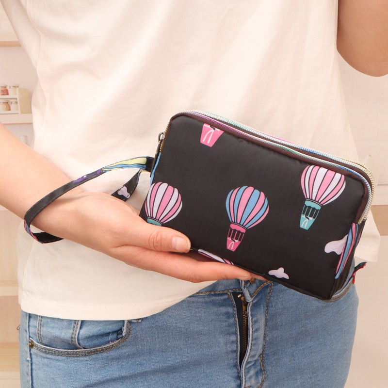 6Inch Waterproof Phone Bag Three-Layer Separation Long Wallet Wrist Bag Fabric Coin Purse Women'S Bag Waterproof Upgrade - Image 1