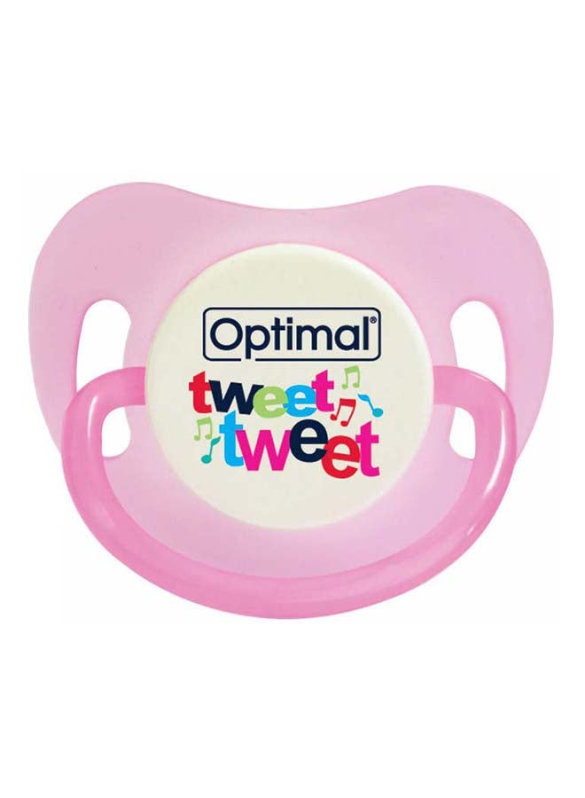 Optimal لهاية سيليكون بحلمة مستديرة للأطفال من عمر 6 أشهر فما فوق، باللون الوردي - Image 2