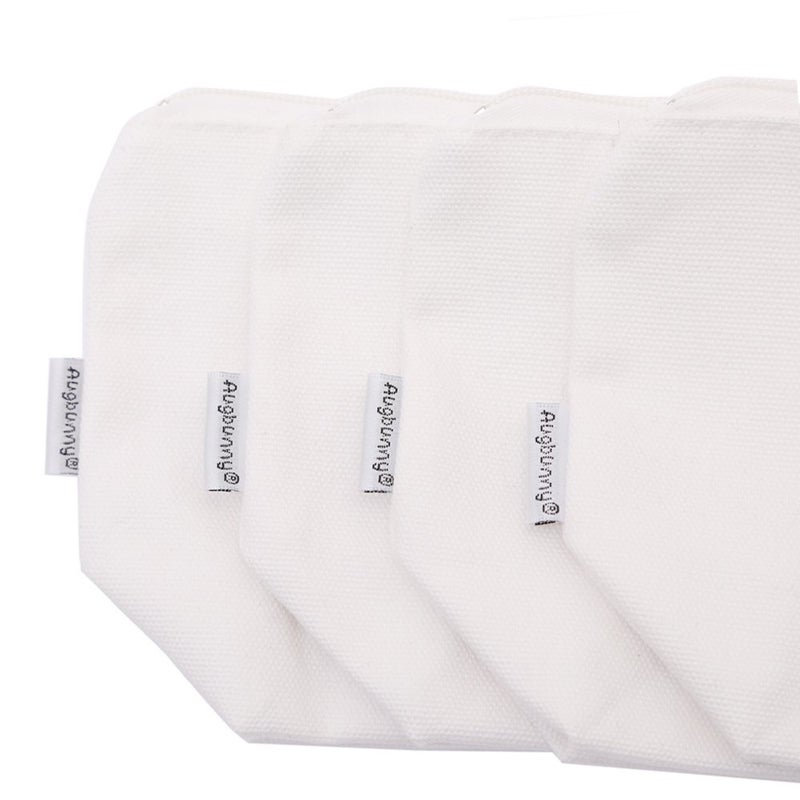 Augbunny 100% Cotton 16Oz Heavy Duty Multi-Purpose Canvas Zipper Cosmetics Makeup Travel Toiletry Organizing Pouch 4-Pack - Image 5