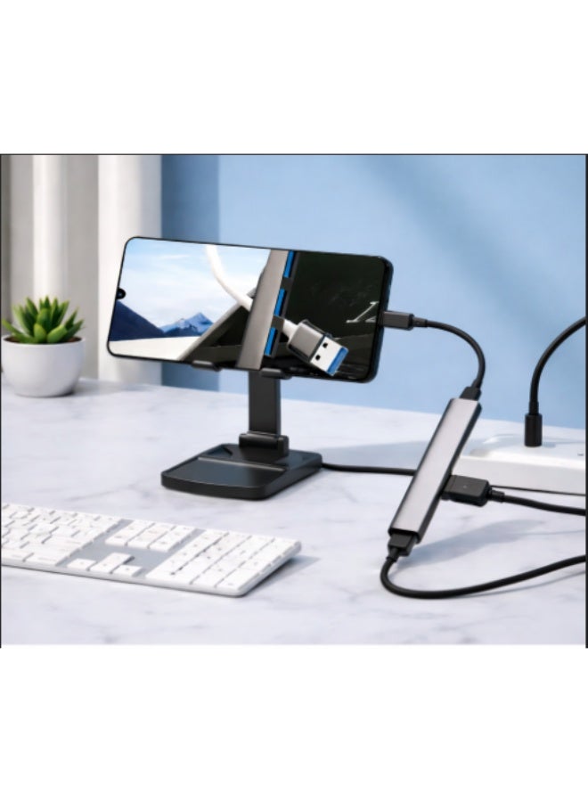 MPBLBERRI Type-C to 4 USB Ports Hub 4-in-1 USB-C Multiport Adapter – High Speed USB Data Hub for Laptop, MacBook, Tablet & Android Devices - Image 2