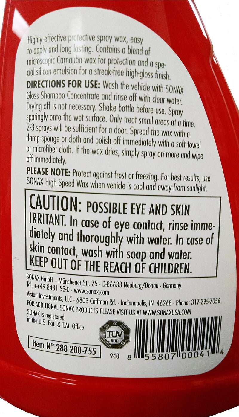 Sonax (288200-755) High Speed Wax - 16.9 fl. oz. - Image 4