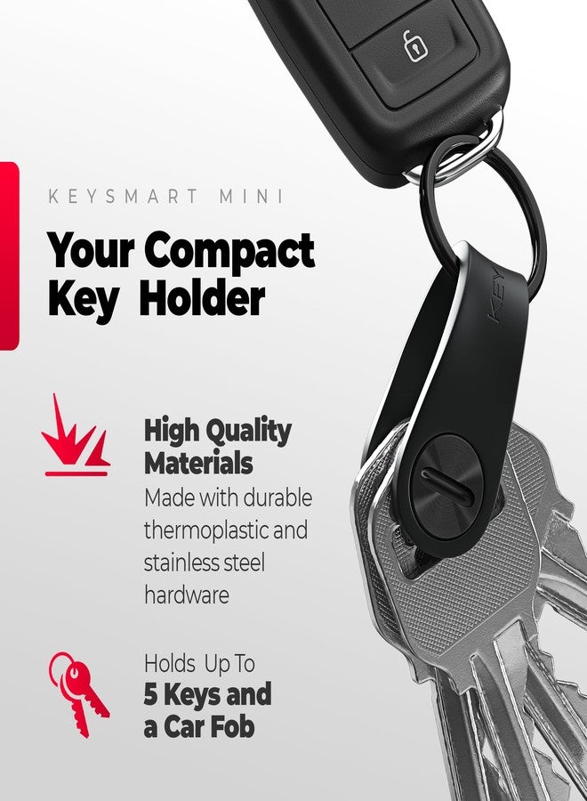 كي سمارت حامل مفاتيح KeySmart Mini Keychain - منظم مفاتيح صغير الحجم لسلسلة المفاتيح، سلسلة مفاتيح صغيرة الحجم وخالية من الفوضى، حلقة مفاتيح لسلسلة مفاتيح السيارة - مرن - Image 2