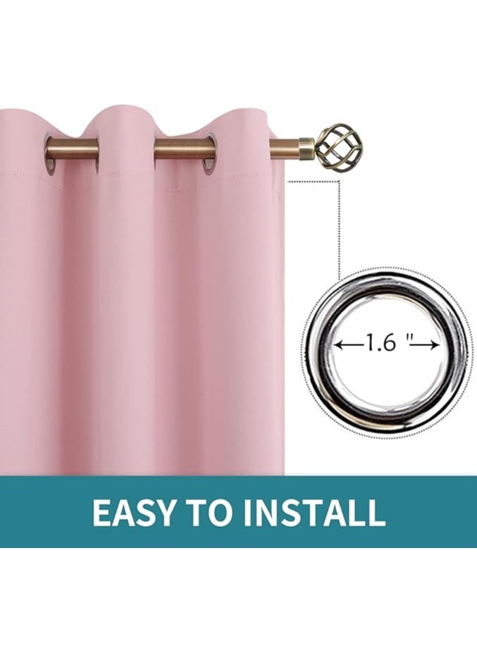 Intex Curtains House - Intex Curtains House Luxury Blackout Curtains-Steel Grommets-Thermal Insulated Fabric-For Room Darkness - 1 Panel - Image 1
