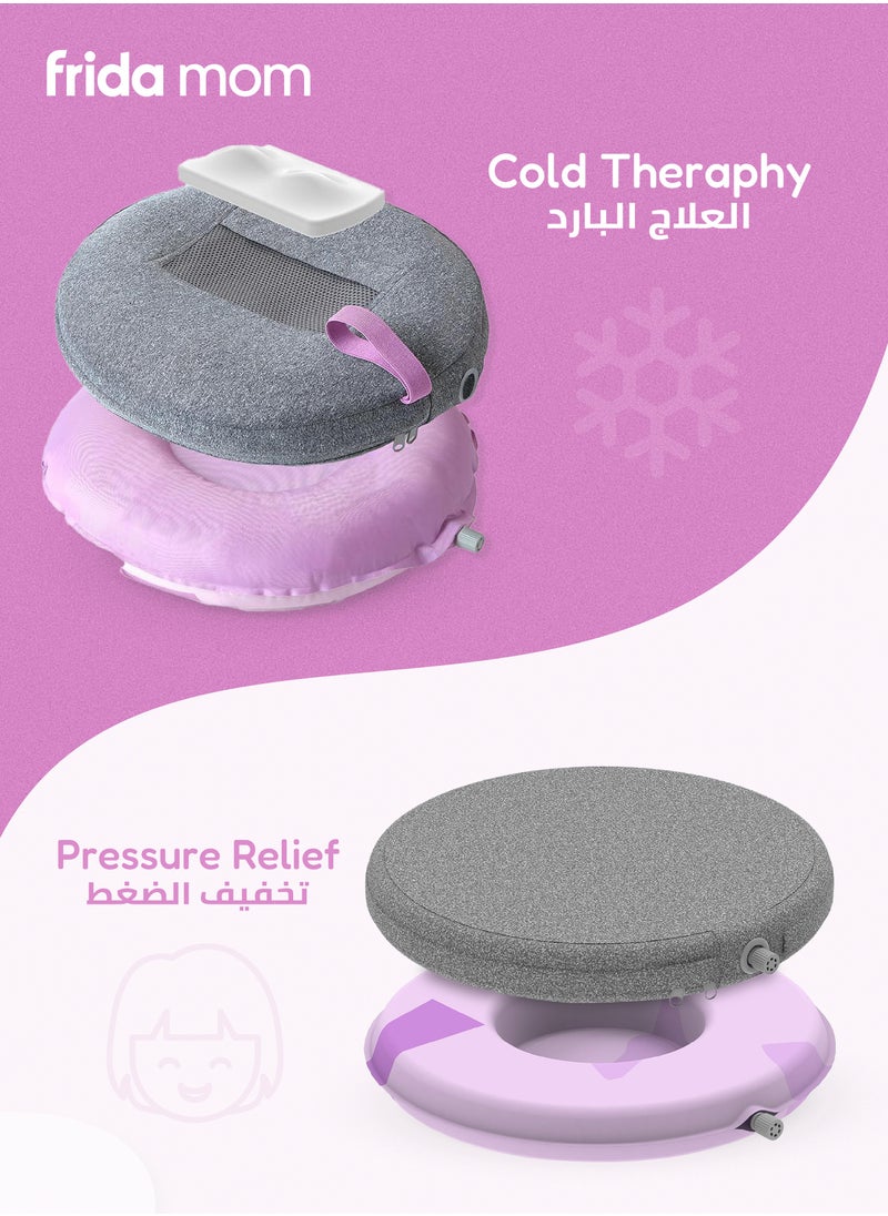 frida mom Frida Mom Perineal Cooling Comfort Cushion | Postpartum Donut Pillow for Pressure Relief & Cold Therapy | Inflatable, Portable, Washable Cover | Pain & Swelling Relief  - Image 5