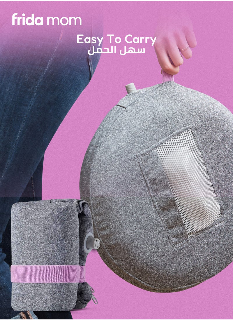 frida mom Frida Mom Perineal Cooling Comfort Cushion | Postpartum Donut Pillow for Pressure Relief & Cold Therapy | Inflatable, Portable, Washable Cover | Pain & Swelling Relief  - Image 4