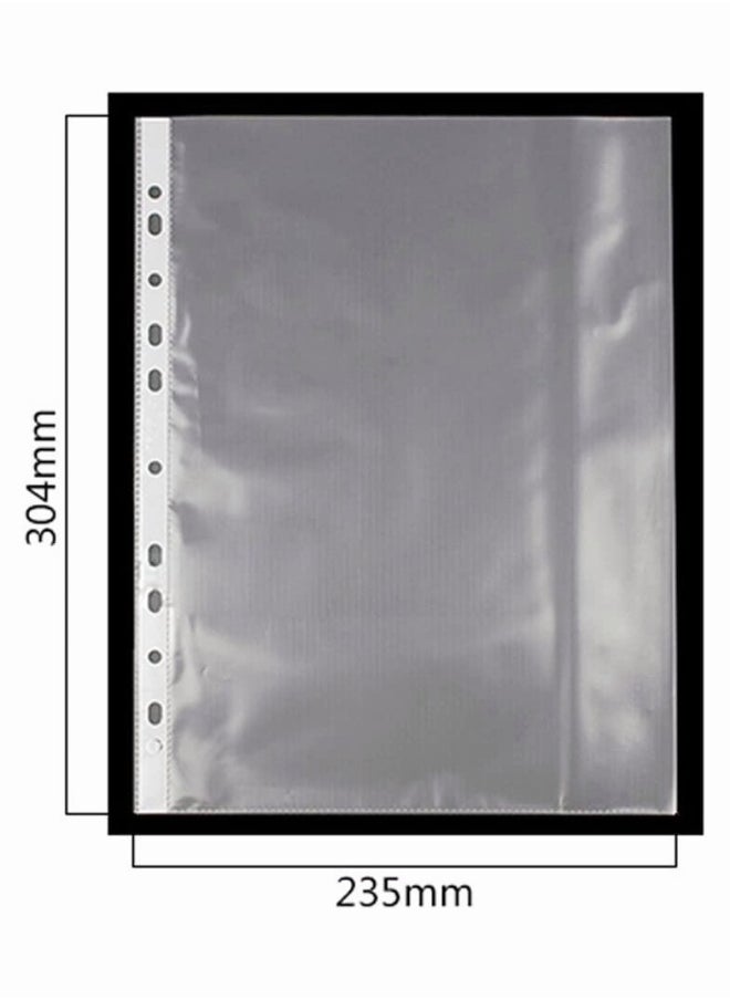 Generic - A4 Clear Page Protectors, 100 Pages Sheet Protector for 11 Ring Binders Plastic Sleeves Paper File Letter Sheet Clear Sheet Protector Transparent Document Pocket Folder Wallets Sleeves (Thicker 7C) - Image 1