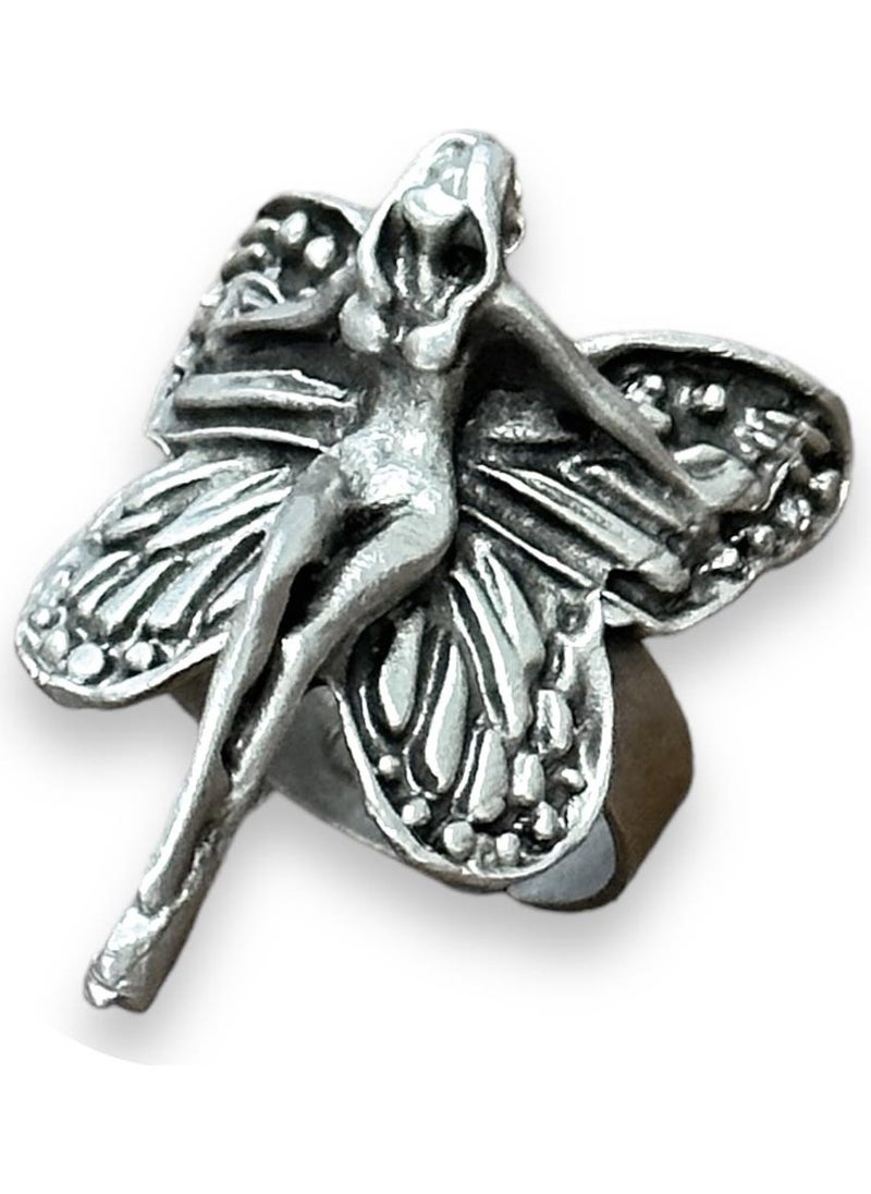 Takı Dükkanı Jewelry Shop Butterfly Wings Fairy Girl Adjustable Size Women's Ring BBY48  - Image 5
