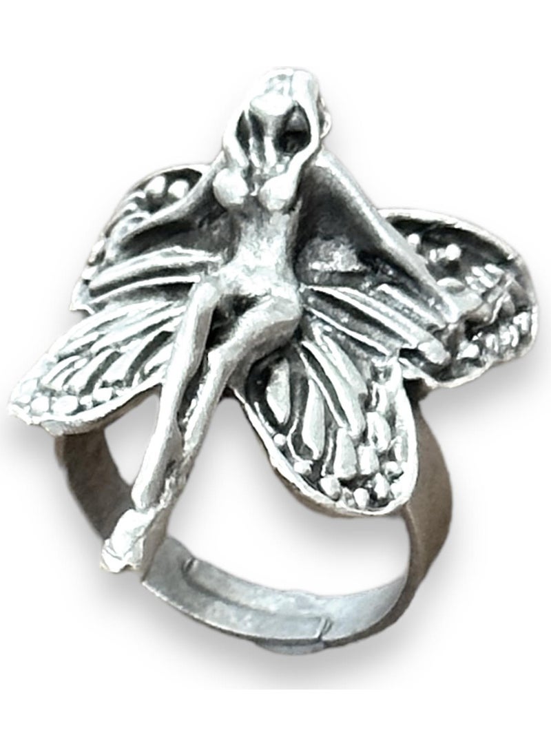 Takı Dükkanı Jewelry Shop Butterfly Wings Fairy Girl Adjustable Size Women's Ring BBY48  - Image 1
