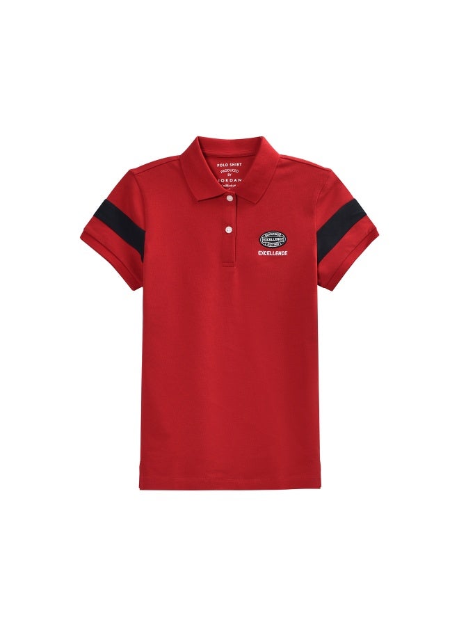 جيوردانو قميص بولو أحمر للأولاد - Image 3