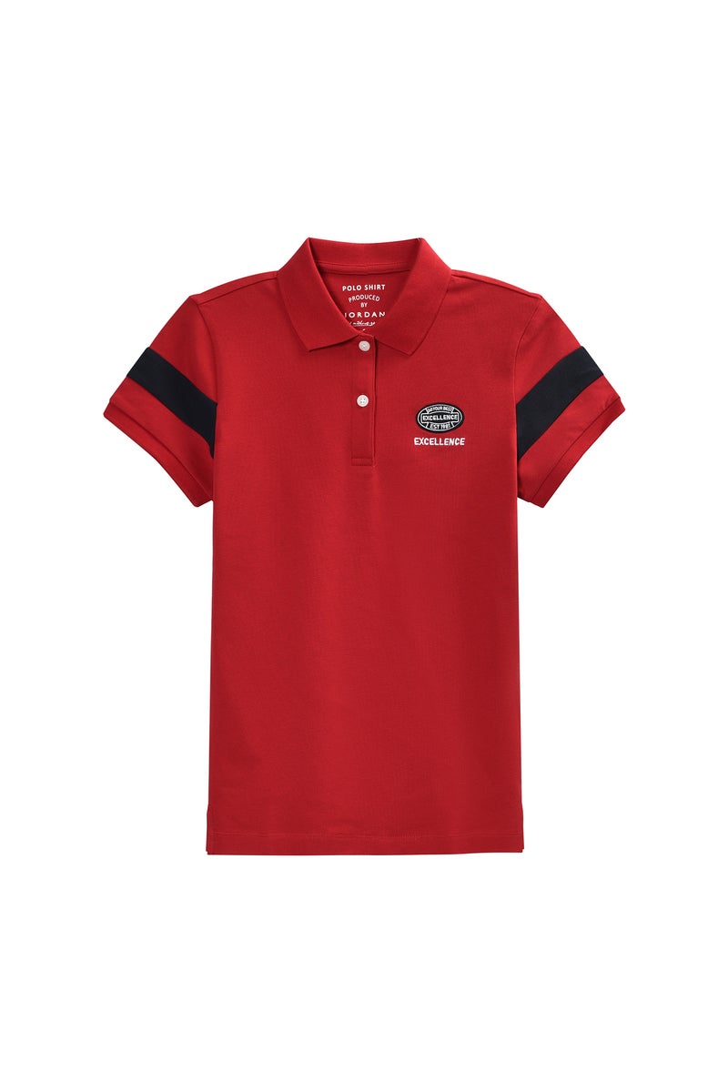جيوردانو قميص بولو أحمر للأولاد - Image 1