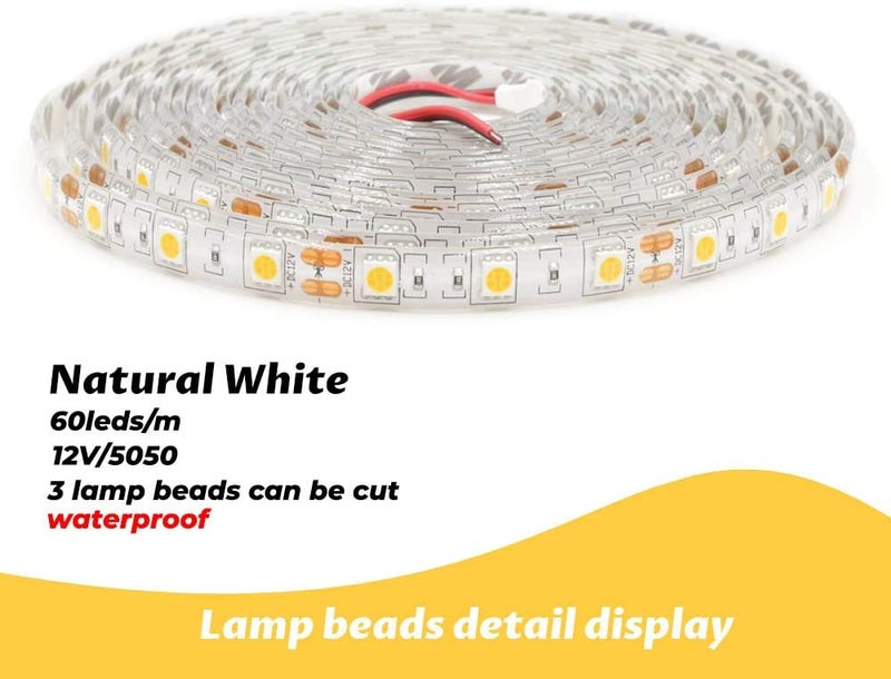 Meridian 5M Flexible 12V SMD 5050 LED Strip Light - Warm White CT - Image 3
