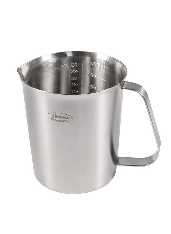 Newness Measuring Cup, [Upgraded, 3 Measurement Scales, Including Cup Scale, ML Scale, Ounce Scale], Newness Stainless Steel Measuring Cup with Marking with Handle, 24 Ounces (0.7 Liter, 3 Cup) - Image 1