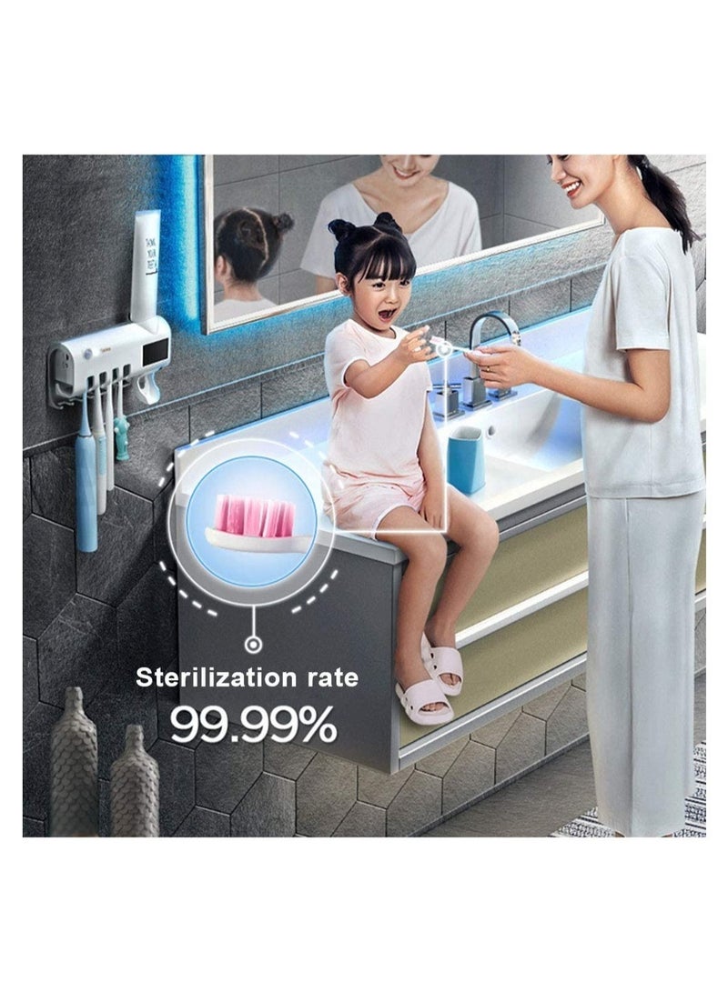 UV Toothbrush Sanitizer, Bathroom Toothbrush Holder Wall Mounted Ultraviolet Light Sterilizer,Toothbrush Organizer for Home, Bathroom, Shower - Image 3