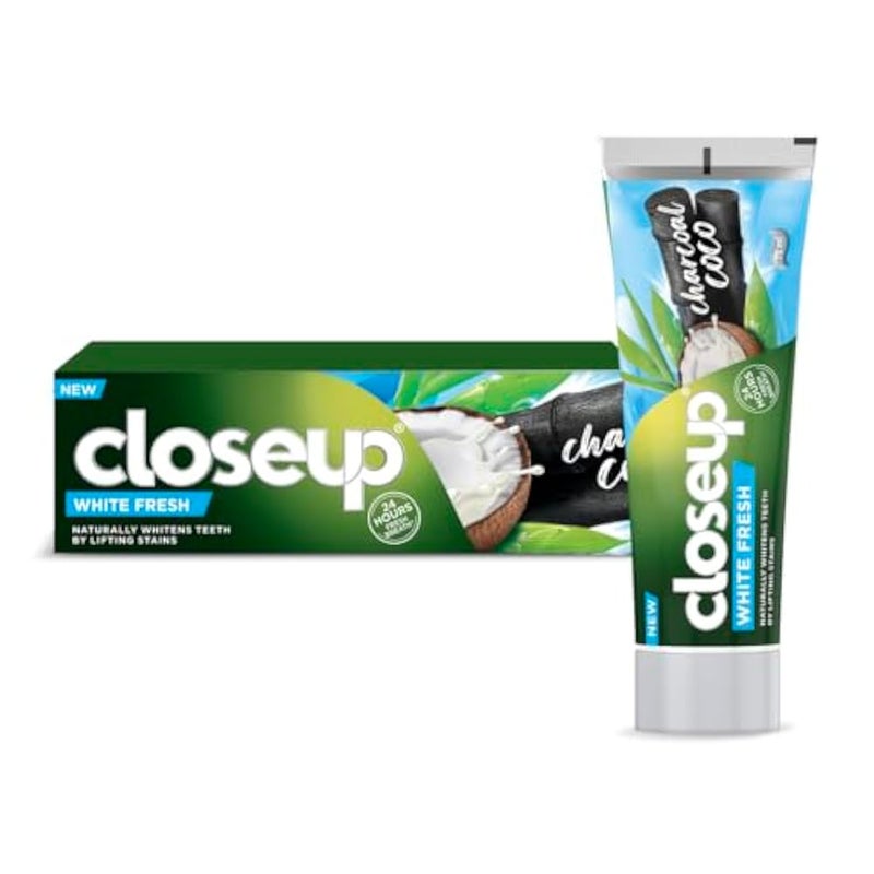 Close Up Closeup White Fresh Toothpaste, Charcoal Coco, naturally whitens teeth by lifting stains, 75ml - Image 2