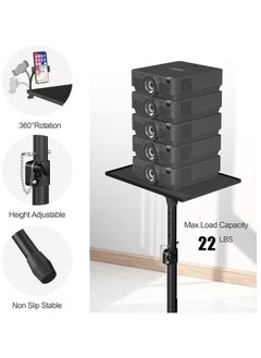 TIGER 63" Tall Projector Stand Tripod – Adjustable Height 22" to 63" for Projectors, Laptops & Outdoor Movies – Durable, Portable Tripod Stand for Home, Office, Camping  - Image 5
