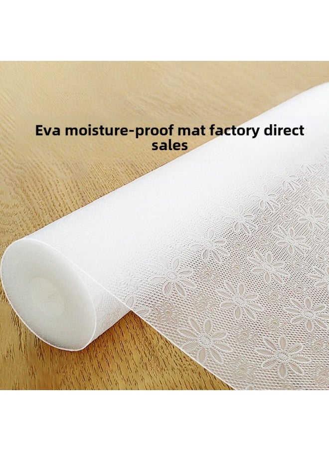 Generic Wholesale EVA Drawer Mat Cabinet Pad Paper Thickened Moisture-proof Pad Shoes Cabinet Wardrobe Waterproof Oil-proof Kitchen Cabinet Pad Transparent-Color:Thickened Flat Dot Pattern-flowers-Specifications:0.3* 5m  - Image 2