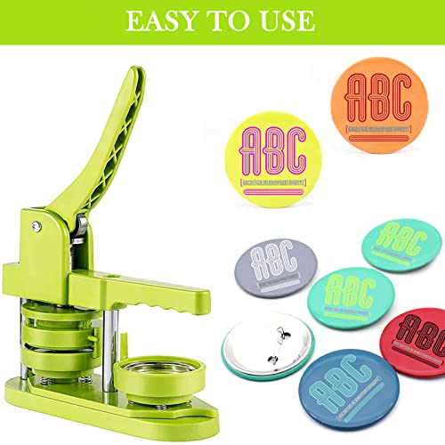 ArtCute 150 Pcs 58mm/2.28inch Blank Buttons Making Supplies Badge Parts, Round Button Pin Badge Blanks Set for Button Maker Machine, Includes Metal Buttons Pin Back Cover, Metal Cover & Clear Film(50 Set) - Image 4