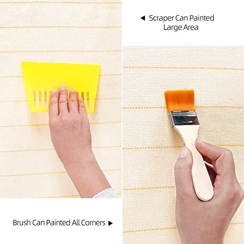 ROCKY&CHAO 79"x59" Tufting Cloth with Yellow Marked Lines for Rug Tufting, 70"x39" Non-Slip Backing Felt Cloth for Tufted Rugs, Monk Cloth Rug Tufting Kit for Tufting Gun, Punch Needle, Rug Hooking - Image 4