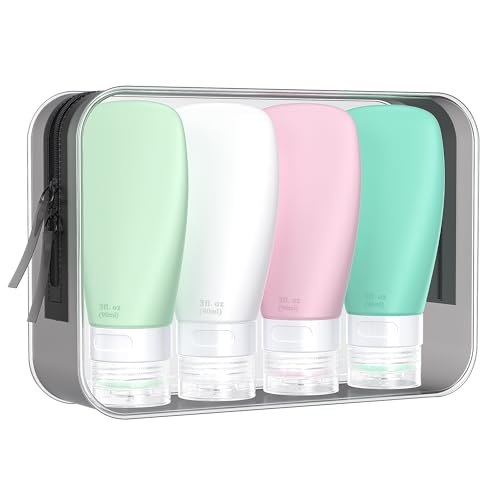 INSFIT Travel Bottles TSA Approved 3oz Leak Proof Containers for Toiletries BPA Free Refillable Accessories 4 Pack - Image 2