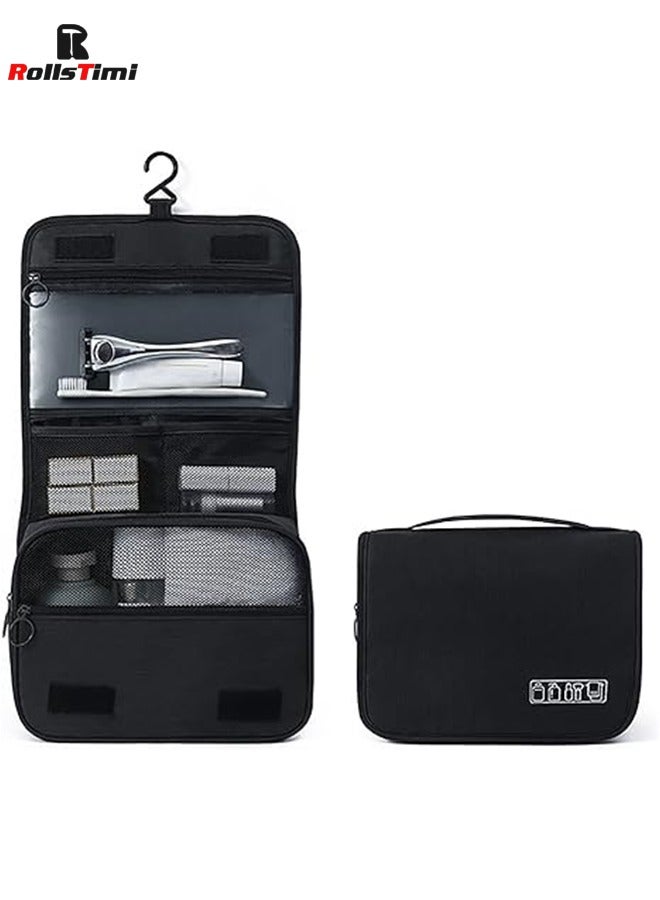 رولستيمي سعة كبيرة حقيبة أدوات الزينة حقيبة السفر مع شنقا هوك للرجال والنساء للماء السفر حقيبة مستحضرات التجميل الحمام حقيبة التخزين - Image 1