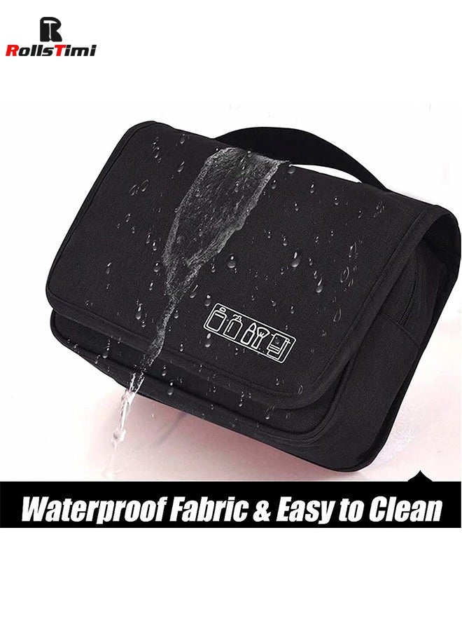 رولستيمي سعة كبيرة حقيبة أدوات الزينة حقيبة السفر مع شنقا هوك للرجال والنساء للماء السفر حقيبة مستحضرات التجميل الحمام حقيبة التخزين - Image 2