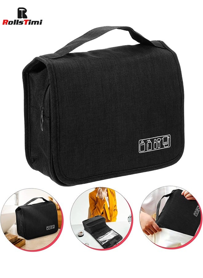 رولستيمي سعة كبيرة حقيبة أدوات الزينة حقيبة السفر مع شنقا هوك للرجال والنساء للماء السفر حقيبة مستحضرات التجميل الحمام حقيبة التخزين - Image 5