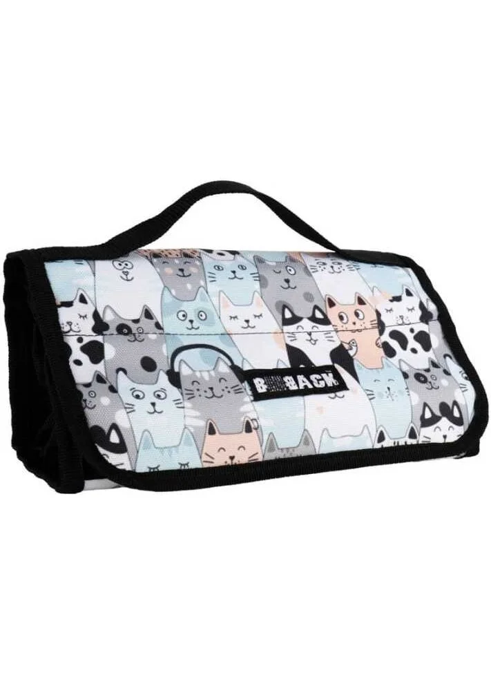 Hobi Market Art Hobby Market Art 4 Section Pencil Bag Pencil Case Cats