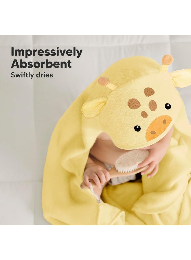 KeaBabies Baby Hooded Towel - Viscose Derived from Bamboo Baby Towel, Toddler Bath Towel, Infant Towels, Large Hooded Towel, Soft Baby Towels with Hood for Girls, Babies, Newborn Boys (Giraffe) - Image 5