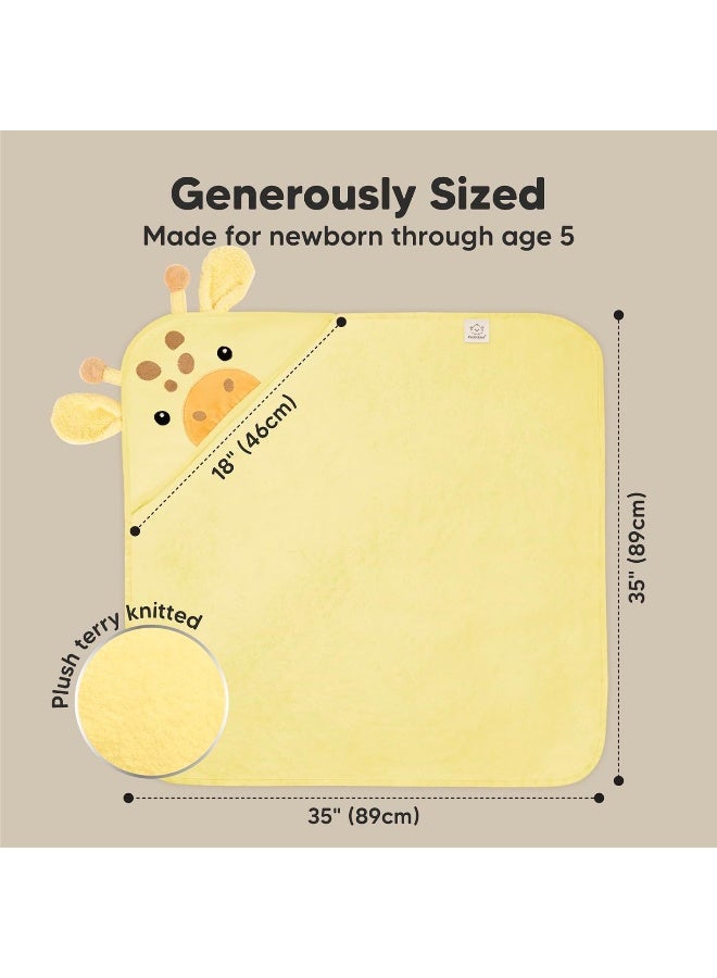 KeaBabies Baby Hooded Towel - Viscose Derived from Bamboo Baby Towel, Toddler Bath Towel, Infant Towels, Large Hooded Towel, Soft Baby Towels with Hood for Girls, Babies, Newborn Boys (Giraffe) - Image 4