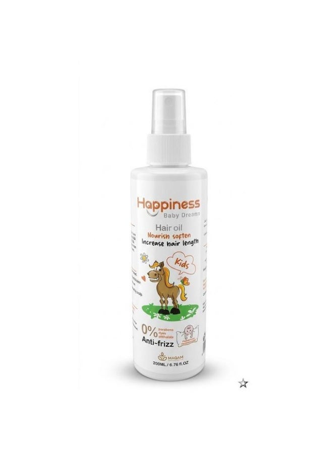 HAPPINESS Happiness Baby Hair Oil With Natural Oils 200 Ml - Image 1