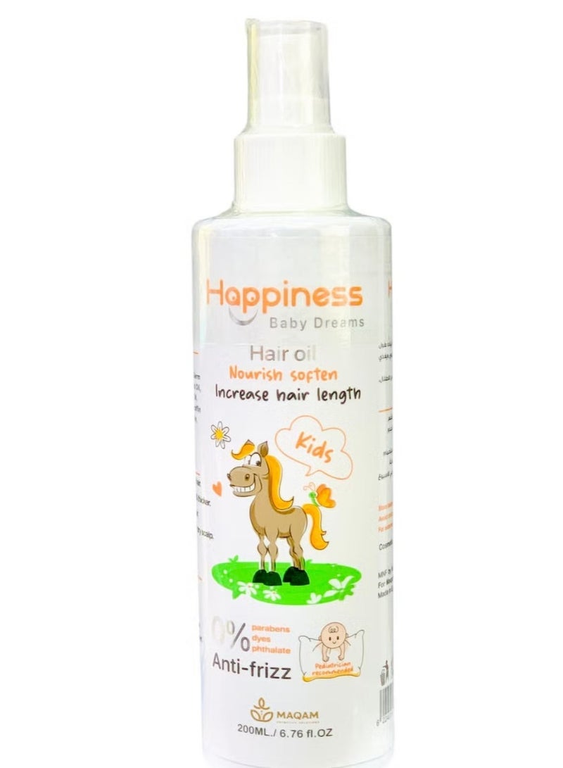 HAPPINESS Happiness Baby Hair Oil With Natural Oils 200 Ml - Image 3