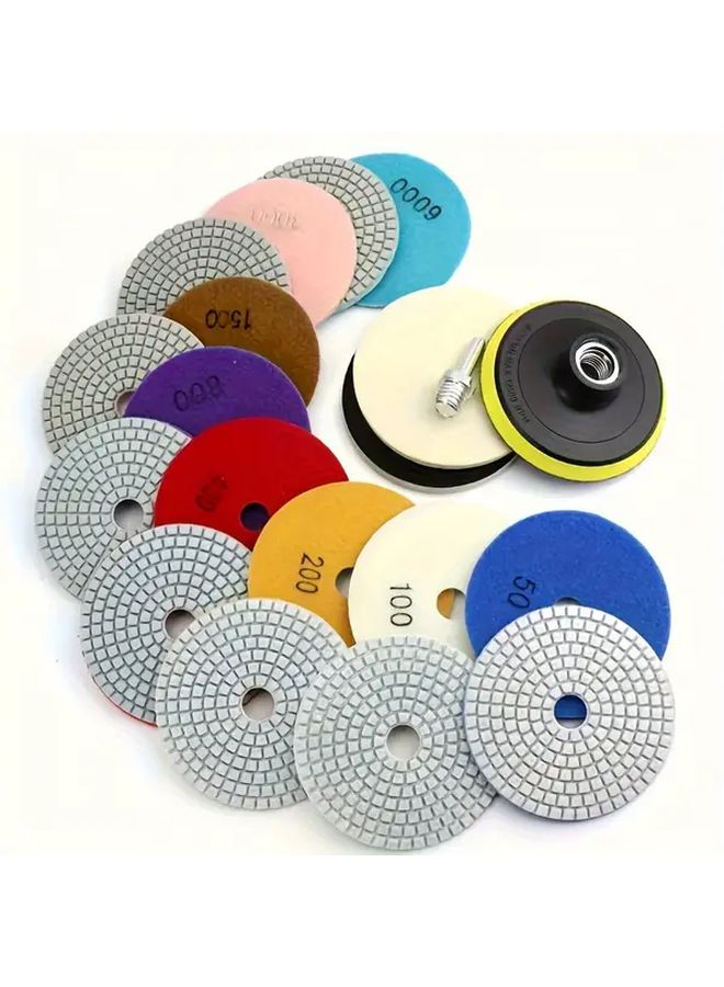 12pcs 4 Inch Wet Dry Granite Stone Polishing Pads 50 6000 Grit For Concrete Marble Quartz - Image 4