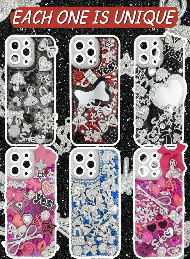 DoDoBeads 80 pcs Big Junk Case Charms Bulk, Bling Charms for Junk Cases, Big Rhinestone Charm for Junk Cases, Hearts, Bows, Stars, Bunnies, and More Cute DIY Decorations - Image 5