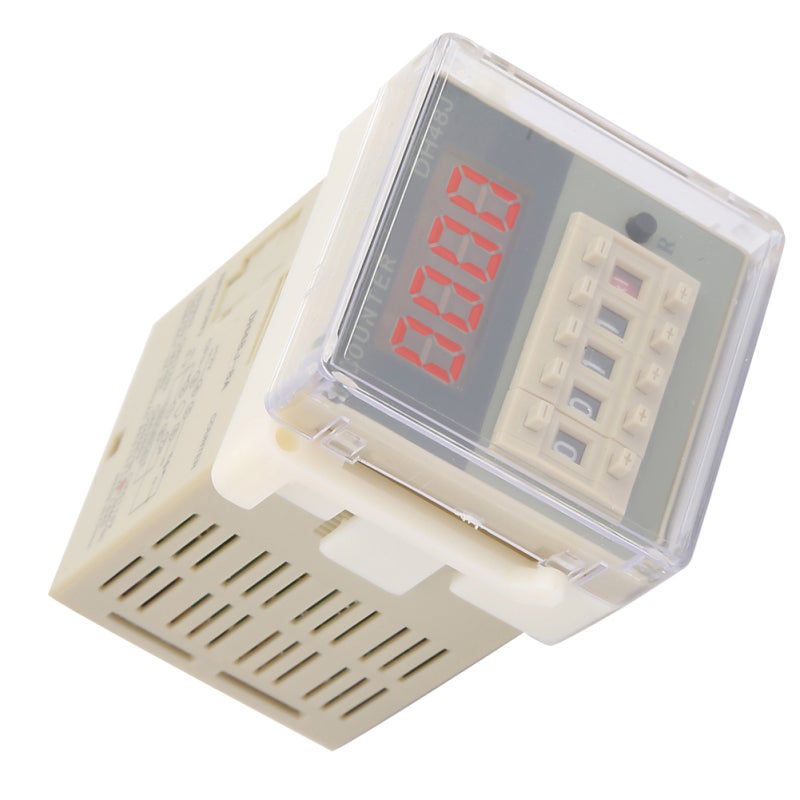 Digital Counter DH48J-8A 100x51x51mm - Impact-Resistant Outer Case with Clear LCD Display - Wide Counting Range 0-999900 for Factory Production Workshops - Image 5
