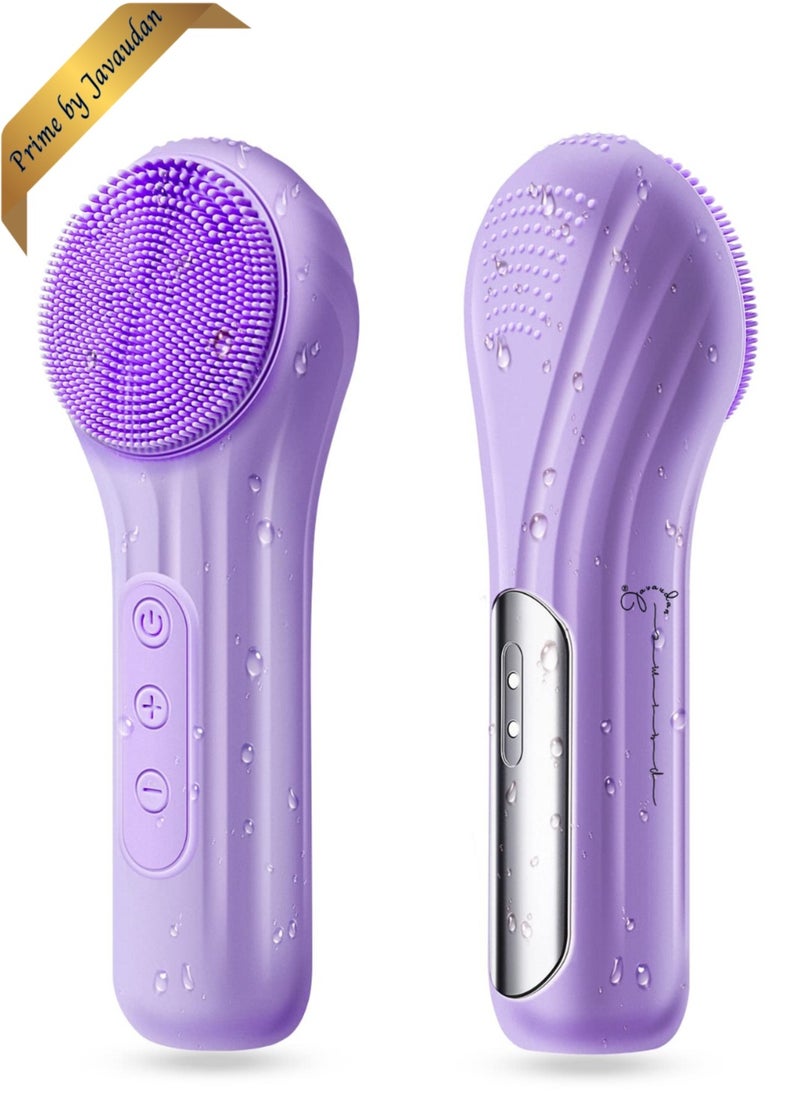 Prime by javaudan - Face Scrubber Silicone Electric Facial Cleansing Brush Skincare Tools with Magnet Charger for Deep Cleaning Gentle Exfoliating Massaging Waterproof - Image 1