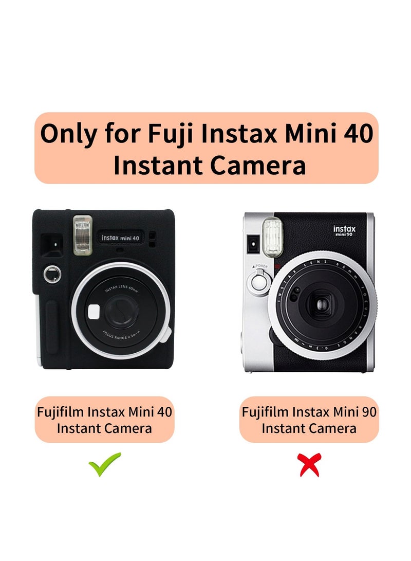 Soft Silicone Protective Case for Fujifilm Instax Mini 40 Instant Camera - Lightweight Full Coverage Bag for Ultimate Protection and Style. - Image 3