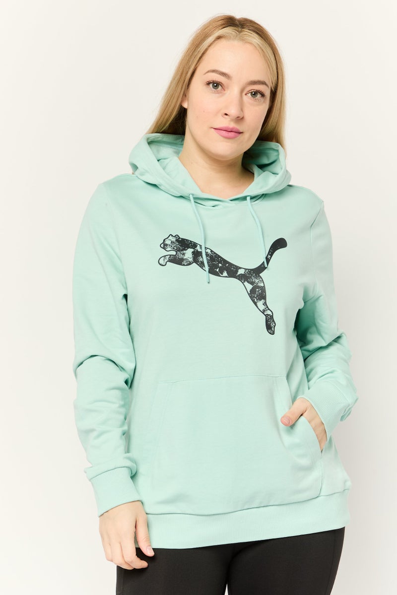 PUMA Women Sportswear Fit Long Sleeves Outdoor Hoodie, Mint Green  - Image 1