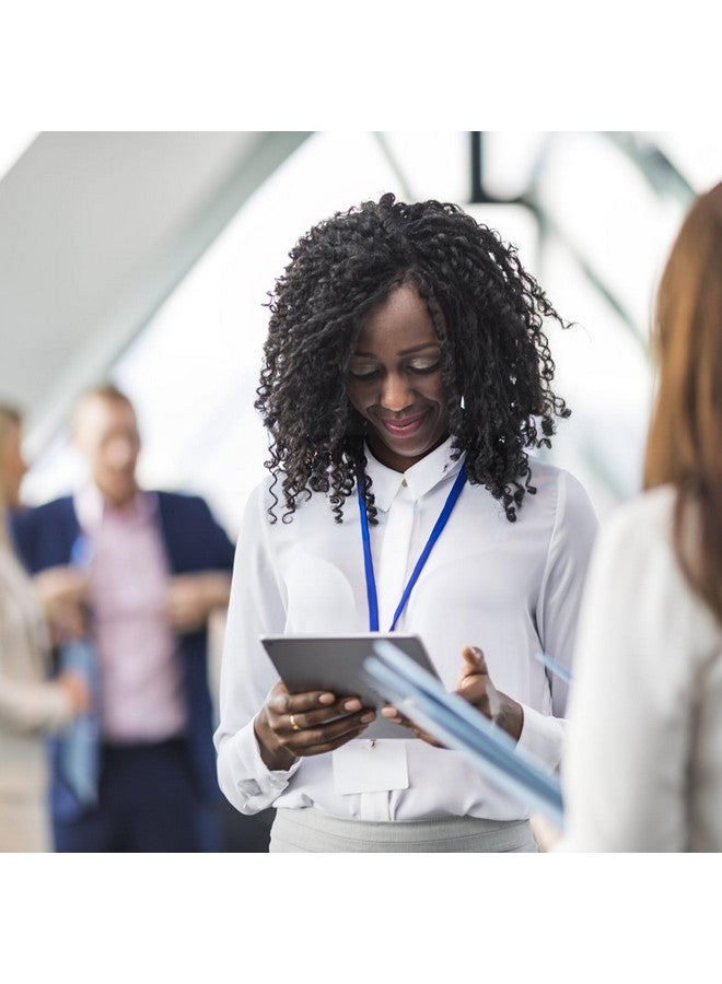 Korty Blue Nylon Lanyard, 50Pcs Bulk with Bulldog Clip, Badge Holder for ID, Neck Flat Lanyard for Events, School, Concerts, Trade Shows - Image 4